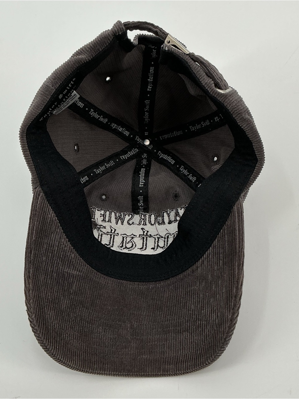 Taylor Swift 2018 Reputation Stadium Tour Corduroy Baseball Cap - Charcoal - Picture 6 of 6
